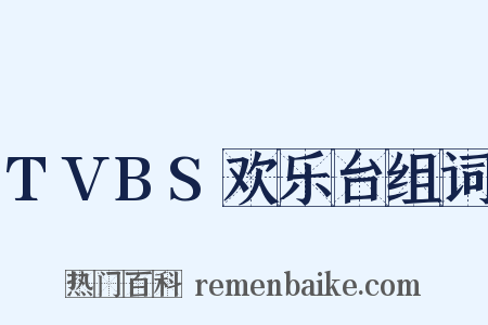 TVBS欢乐台组词是什么意思的图片